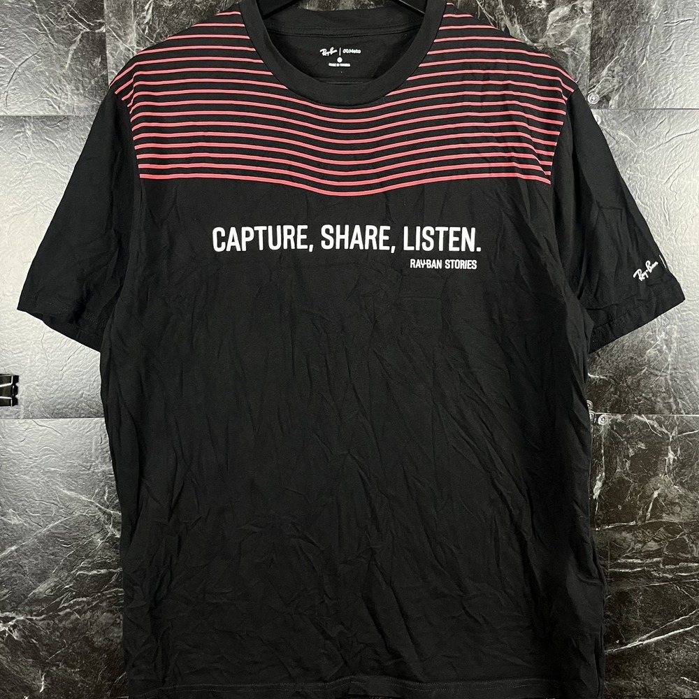 Ray-Ban Meta Men's Black Graphic Shirt Fits Medium